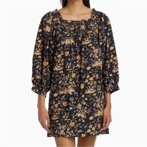Doen Floral Black Sabia Dress